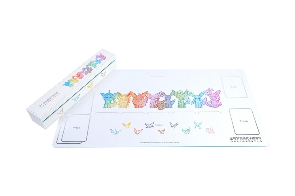 [US SELLER] Pokemon TCG Chinese Eevee Playmat + Storage Box New from Gift Box