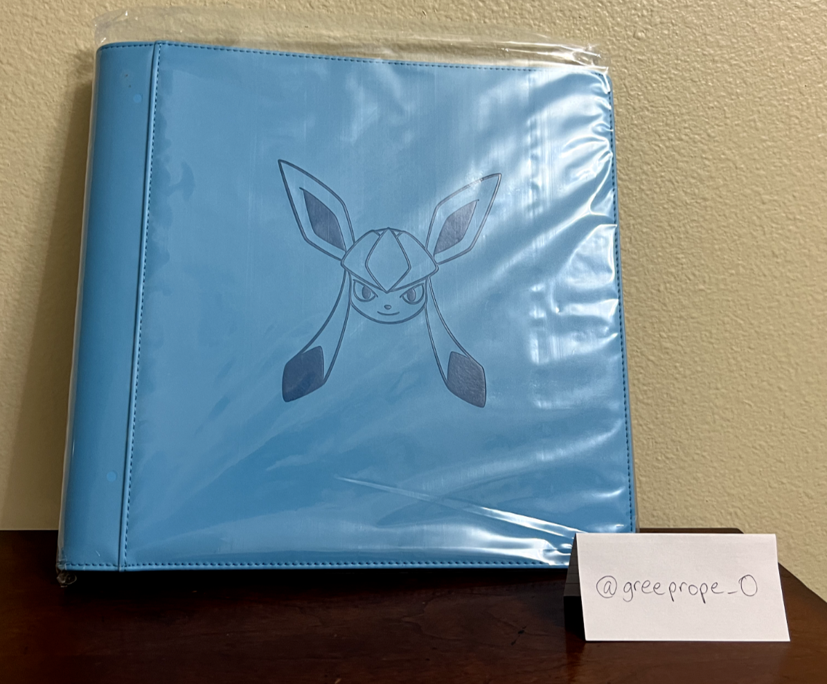 [FAST SHIP] Pokemon Glaceon 480 Slot Binder File Chinese Eevee Gift Box - Sealed