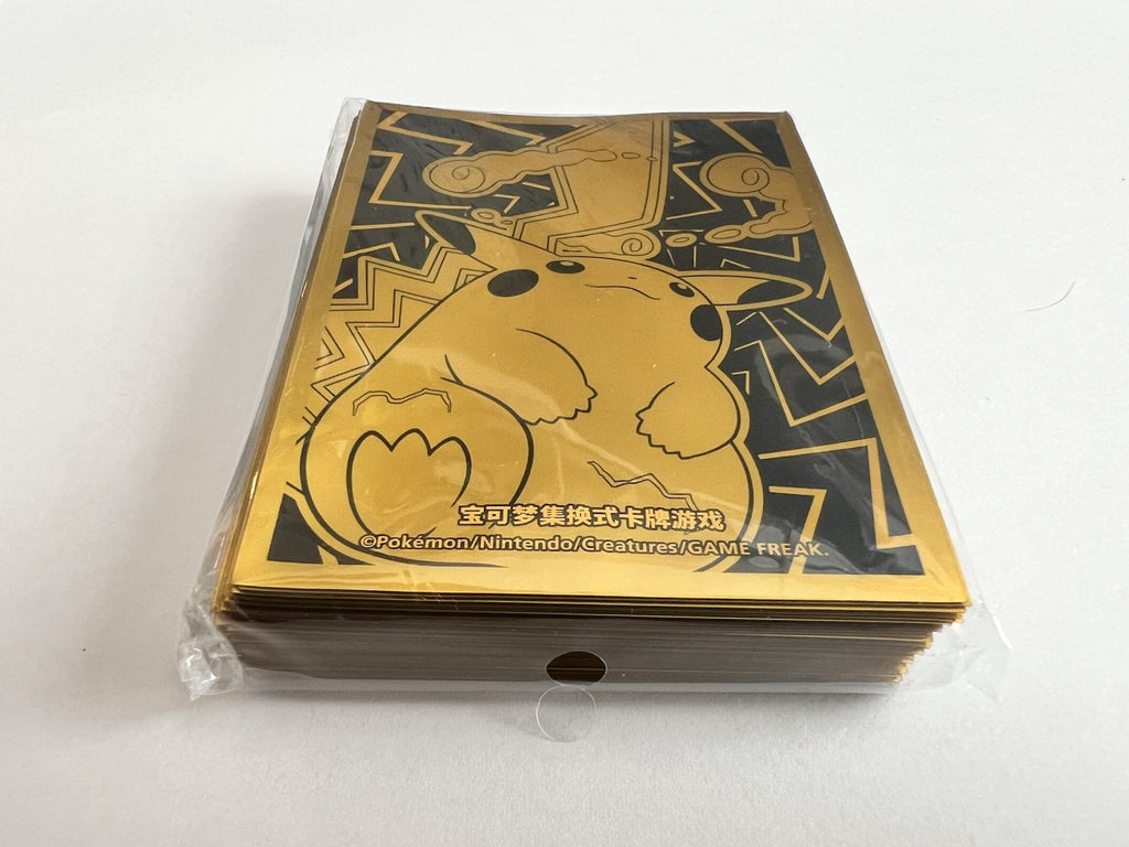 [US SELLER] Pokemon S-Chinese Pikachu Gold 2024 Card Sleeve 64 Count New Sealed